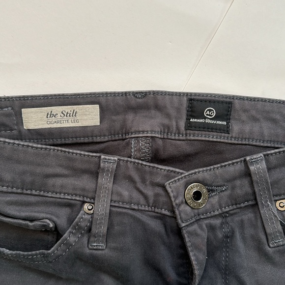 AG stilt cigarette leg brown sateen pants - Picture 5 of 6